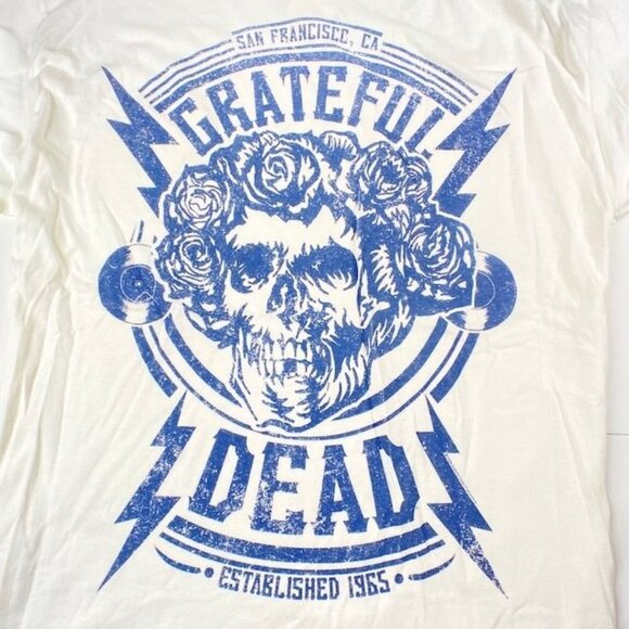 Grateful Dead Head Banner Tee Shirt White, Size 1X - Picture 2 of 3